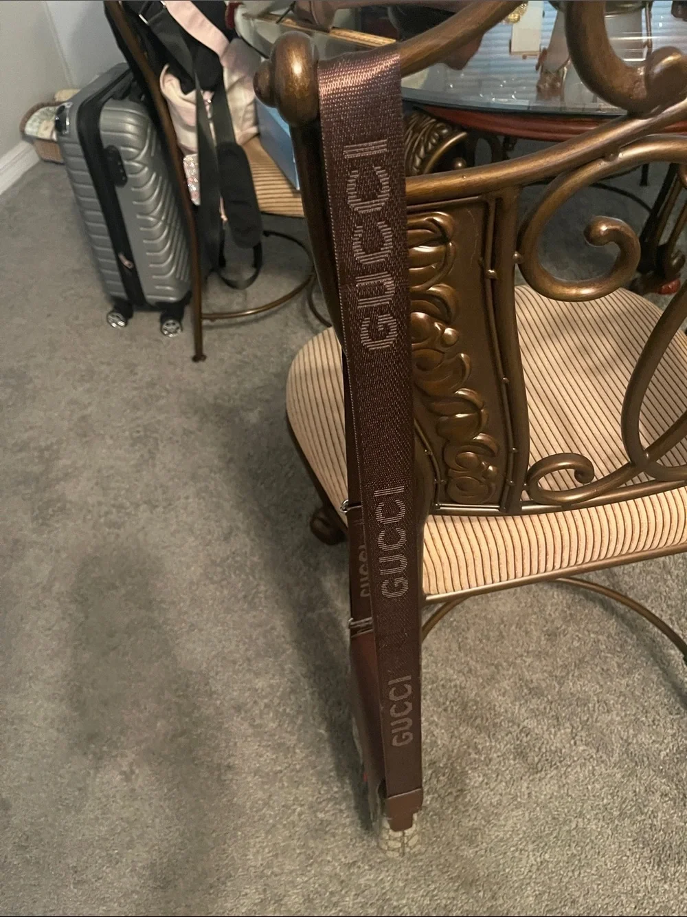 Gucci Brown GG Supreme Messenger Bag with Red-Blue Web Stripe